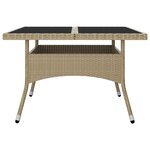 vidaXL Ensemble à manger de jardin 9 Pièces Résine tressée et verre Beige