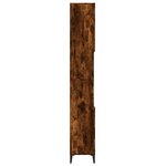 vidaXL Armoire de bain chêne fumé 30x30x190 cm bois d'ingénierie