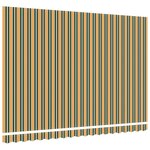vidaXL Toile de rechange pour store banne Vert et jaune 450 × 300 cm