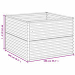 vidaXL Lit surélevé de jardin 100x100x69 cm acier corten