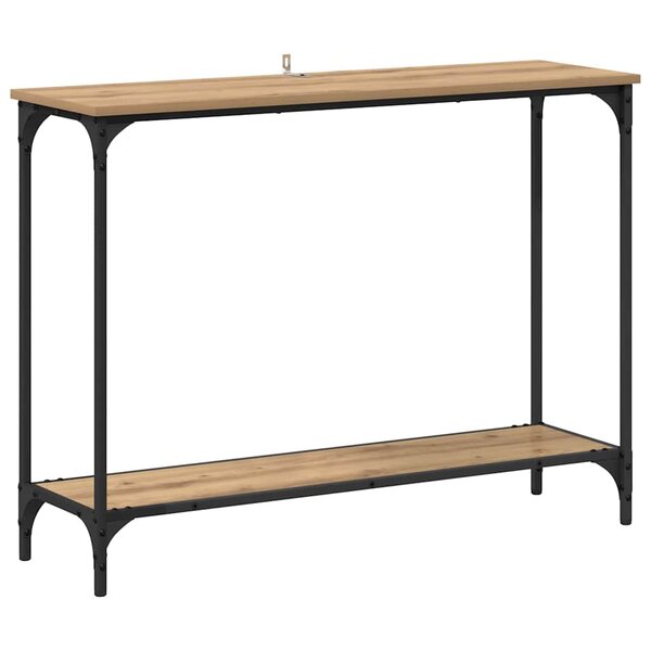 vidaXL Table console avec étagère chêne artisanal 101 x 30.5 x 75 cm