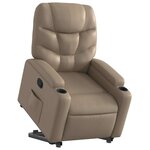 vidaXL Fauteuil inclinable Cappuccino Similicuir