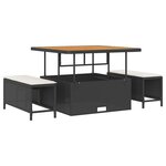 vidaXL Ensemble de canapé de jardin 9 Pièces Noir polyrotin
