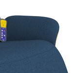 vidaXL Fauteuil inclinable de massage avec repose-pieds bleu tissu
