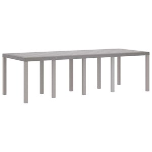 vidaXL Table de Jardin Gris clair 250 x 100 x 73 cm polyrotin
