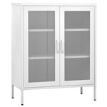 vidaXL Armoire de rangement Blanc 80x35x101 5 cm Acier