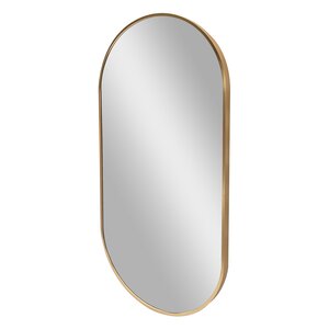 Miroir mural elliptique 40 x 80 cm doré 03_0007898