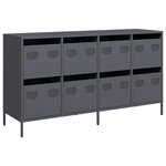 vidaXL Buffet anthracite 135x39x73 5 cm acier laminé à froid