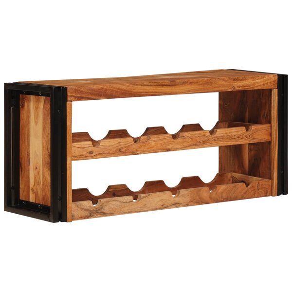 vidaXL Étagère à vin Marron 100 x 45 x 33 cm Bois d'Acacia Massif