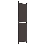 vidaXL Cloison de séparation 6 panneaux Marron 300x220 cm Tissu