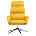 vidaXL Chaise de relaxation Jaune moutarde Tissu
