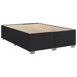 vidaXL Sommier à lattes de lit avec matelas Noir 140x200 cm Similicuir