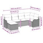 vidaXL Ensemble de canapé de jardin Gris polyrotin