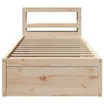 vidaXL Cadre de lit avec tête de lit 90x200 cm bois de pin massif