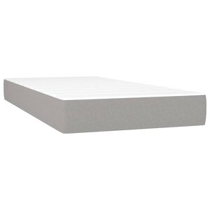 vidaXL Matelas de lit à ressorts ensachés fermeté moyenne Gris clair 80x200x20cm Tissu