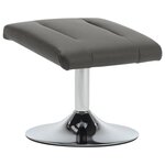 vidaXL Fauteuil inclinable avec repose-pied Gris Similicuir
