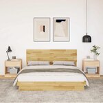 vidaXL Cadre de lit avec tête de lit sans matelas 160 x 200 cm