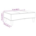 vidaXL Repose-pied gris foncé 77x55x31 cm tissu