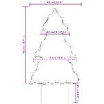 vidaXL Décoration lumineuse arbre de Noël avec piquets 115 LED 90 cm