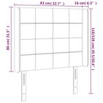 vidaXL Tête de lit à LED Noir 83x16x118/128 cm Velours