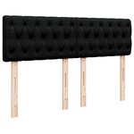 vidaXL Sommier à lattes de lit avec matelas Noir 140x190 cm Tissu