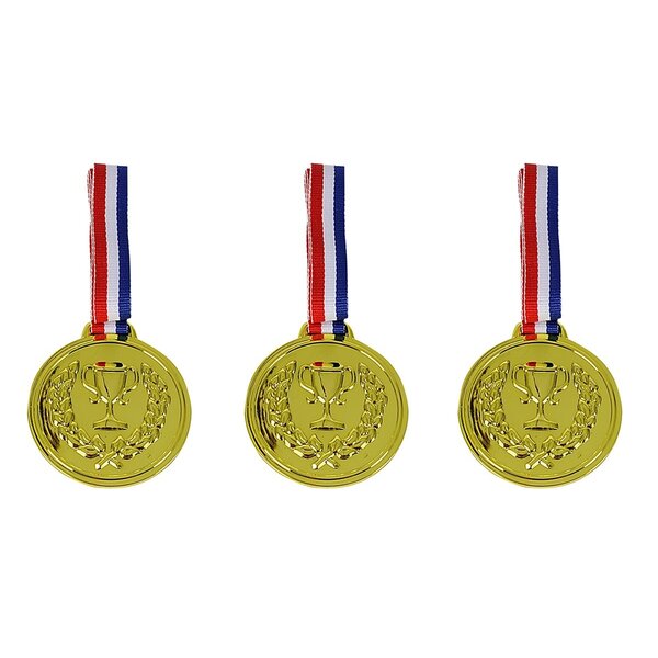 Simba Toys 108612196 - Lot de 3 médailles d'or à porter autour du cou