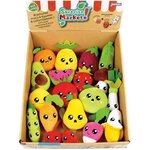 18 pochettes surprises Surprise Market - Peluche fruits ou légumes 10 cm  stickers et cartes mémo