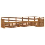 vidaXL Ensemble de canapé d'angle 6 Pièces Naturel Bois d'Acacia Massif