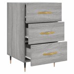 vidaXL Table de chevet sonoma gris 40x40x66 cm bois d'ingénierie