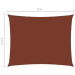 vidaXL Voile de parasol tissu oxford rectangulaire 3 5x5 m terre cuite