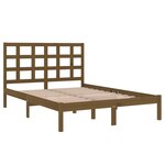 vidaXL Cadre de lit sans matelas marron miel 200x200 cm bois massif