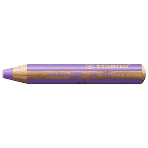 Crayon multi-talents woody 3en1  rond  mauve pastel STABILO