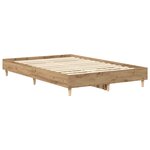 vidaXL Cadre de lit sans matelas chêne artisanal 120x200 cm