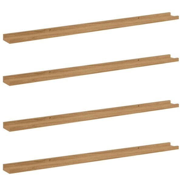 vidaXL Étagère Murale 4 pc Marron 115 x 9 x 3 cm Bois d'ingénierie