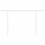 vidaXL Auvent manuel rétractable avec poteaux 4x3 m Crème