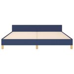 vidaXL Cadre de lit avec tête de lit sans matelas bleu 160x200cm tissu