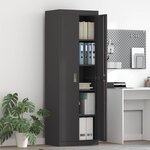 vidaXL Armoire de rangement 2 Pièces Noir 60 x 40 x 180 cm Acier
