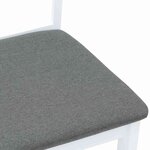 vidaXL Chaises à manger coussins 2 Pièces blanc bois massif caoutchouc