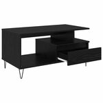 vidaXL Table basse Chêne noir 90 x 49 x 45 cm Bois d'ingénierie