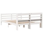 vidaXL Cadre de lit avec tête de lit sans matelas blanc 120x190 cm