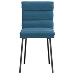 vidaXL Chaises à manger lot de 4 Bleu Velours