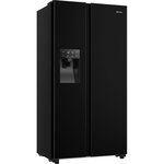 Hisense rs650n4ab1 - réfrigérateur américain 499l (334l+165l) - froid ventilé total - classe f - l91cmxh179cm - noir