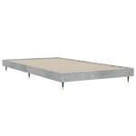 vidaXL Cadre de lit gris béton 90x200 cm bois d'ingénierie