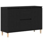 vidaXL Buffet avec tiroir Noir 101 x 35 x 60 cm Bois d'ingénierie