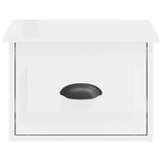 vidaXL Tables de chevet murales 2 Pièces blanc brillant 41 5x36x28 cm