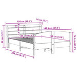 vidaXL Cadre de lit sans matelas 140x190 cm bois de pin massif