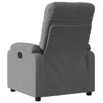 vidaXL Fauteuil inclinable électrique gris foncé tissu microfibre