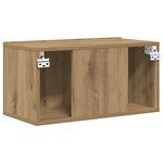 vidaXL Ensemble meuble TV Chêne Artisanal MDF  Placage Moyen Meuble TV