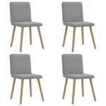 vidaXL Chaises à manger lot de 4 gris clair tissu