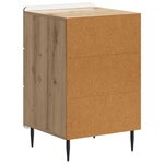 vidaXL Cabinet de chevet avec tiroir Chêne artisanal 43 x 41 x 68 cm